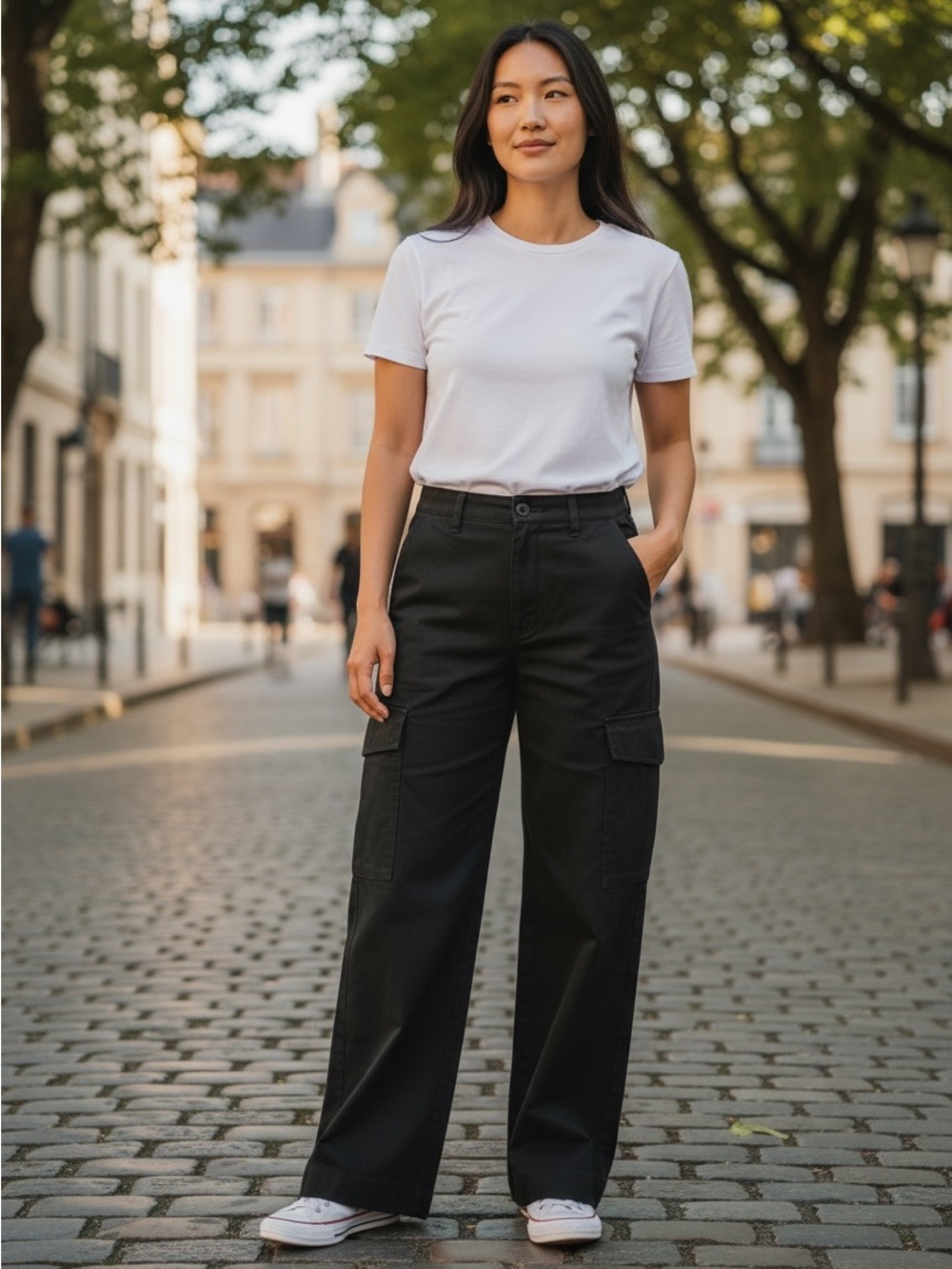 Vici Black Straight Leg Cargo Pants